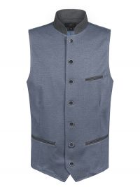 Herren Trachtenweste mit Stehkragen und 7-Knopf-Verschluss, ideal für Service und Gastronomie